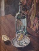Manfredini Eros,Natura morta con bottiglia e bicchiere,1929,Cambi IT 2020-09-23