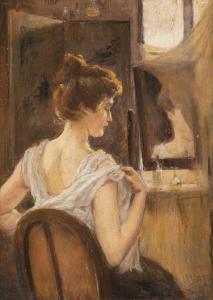 MANGEANT Paul Emile 1868,Frau bei ihrer Toilette,1903,Hargesheimer Kunstauktionen DE 2022-09-07