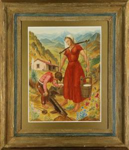 MANGELSDORF Hans 1903-1991,The Milkmaid and the Miner,Clars Auction Gallery US 2017-12-16