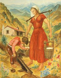 MANGELSDORF Hans 1903-1991,Water girl, Mexico,Bonhams GB 2013-04-14