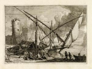 MANGLARD Adrien 1695-1760,Cinque soggetti navali,1753,Gonnelli IT 2023-05-23