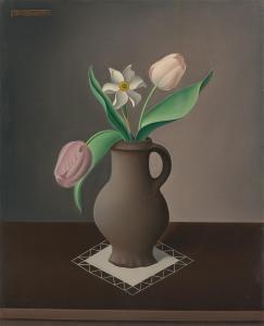 MANGOLD Josef 1884-1937,Tulips and narcissus in clay jug,c.1925,Villa Grisebach DE 2023-06-02