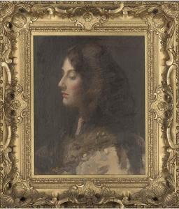 MANN Alexander 1853-1908,Portrait of a lady, bust-length, in profile,Christie's GB 2005-03-13