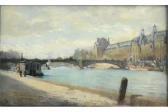 MANN Alexander 1853-1908,The Seine and Louvre, Paris,1881,Tennant's GB 2015-07-17
