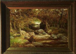 MANN Allan Reid,An autumn river scene with an angler in the foregr,Anderson & Garland 2006-12-05