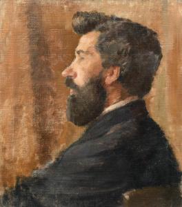 MANN Harrington 1864-1937,a bust length portrait of a gentleman in profile,John Nicholson 2024-01-24