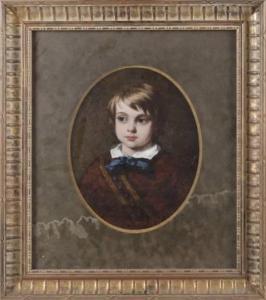 MANN Joshua Hargrave Sams 1849-1884,Portrait of a boy,Eldred's US 2022-02-11