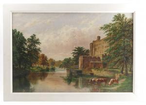 MANN Robert 1869-1892,Warwick Castle from Mill Lane,1875,Serrell Philip GB 2017-09-14