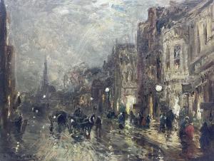 MANNERS William,Busy Street in the Evening, possibly Shrewsbury,David Duggleby Limited 2023-12-08