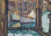 MANNING DOROTHY 1919-2012,Fishing Boats, Lyttelton,Dunbar Sloane NZ 2014-05-14