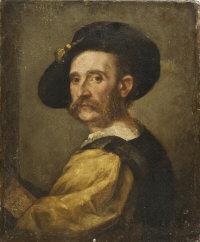 MANNIX Robert 1800-1800,Portrait of a Man in a Hat,1881,Adams IE 2010-04-13