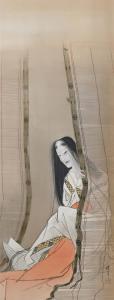 MANO KYOTEI 1874-1934,demonic female ghost peering in a sinister fashion,Dreweatts GB 2023-11-09
