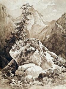 MANSBARTH L,Sziklás táj hegyikecskékkel,1856,Nagyhazi galeria HU 2012-05-22