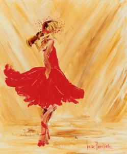 MANSFIELD Louise 1950-2018,DANCER IN RED,Ross's Auctioneers and values IE 2025-04-24