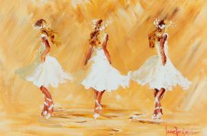 MANSFIELD Louise 1950-2018,THREE DANCERS IN WHITE,Ross's Auctioneers and values IE 2023-12-06