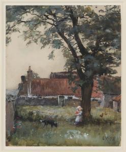 MANSON George 1850-1876,Cottages at Swanson,1873,Ewbank Auctions GB 2023-03-23