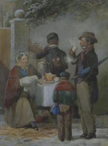 MANSON George 1850-1876,Taking tea,Great Western GB 2022-09-21