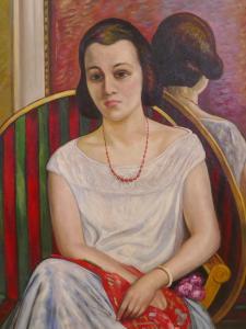 Mantania F,Portrait of a seated lady,Crow's Auction Gallery GB 2018-01-17