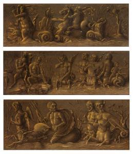 MANTEGNA Andrea 1431-1506,THE THREE PAINTED PANELS FROM THE FORESTI COLLECTION,Hampel DE 2013-04-11