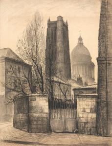 MANTELET MARTEL André,Vue de la Seine à Paris ; vue du Panthéon,1926,Beaussant-Lefèvre 2022-02-11