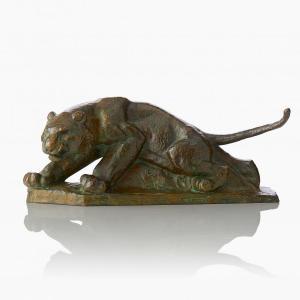 MANTYNEN Jussi 1886-1978,Sneaking Lioness,1957,Uppsala Auction SE 2021-12-08