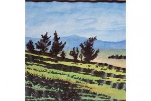 MANUWALD Rudolf 1916-2002,Blick auf eine erzgebirgische Landschaft,,Heickmann DE 2015-06-13