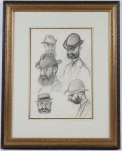 MANZI Michael 1851-1915,Studies of Toulouse-Lautrec,1901,Nye & Company US 2021-06-02