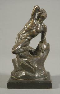 MANZINI Ferdinando,Mancini, a bronze male nude, signedand dated 1921 ,Dreweatt-Neate 2008-10-02