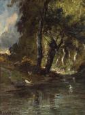 MANZONI Paul 1800-1900,A wooded landscape with ducks,Bonhams GB 2008-11-23