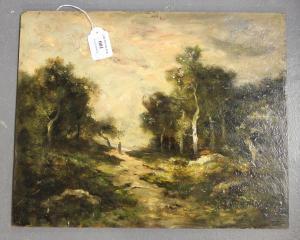 MANZONI Paul 1800-1900,Figure on a Woodland Path,19th century,Tooveys Auction GB 2017-08-09