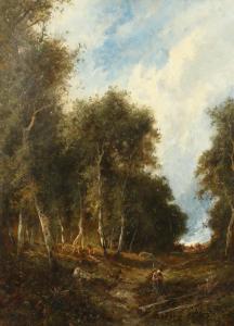 MANZONI Pietro 1800,figures by a path in a rural landscape,John Nicholson GB 2020-12-07
