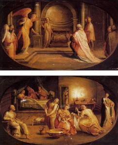 MANZUOLI MASO DA SAN FRIANO Tommaso 1532-1571,The Angel Gabriel appearing to Zacharias (#,Sotheby's 2003-04-10