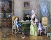 MAPLESTONE Florence E 1868-1886,Interior with scolded children,1885,Gorringes GB 2013-03-27