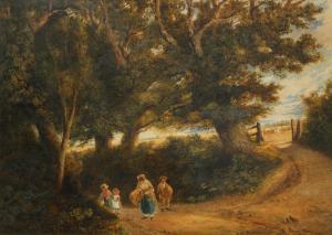 MAPLESTONE Henry 1819-1884,Figures on a path in a wood,1860,Rosebery's GB 2018-04-14