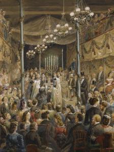 Maquart Jacques Joseph 1803-1873,FRENCH A JEWISH WEDDING,1872,Sotheby's GB 2017-12-20