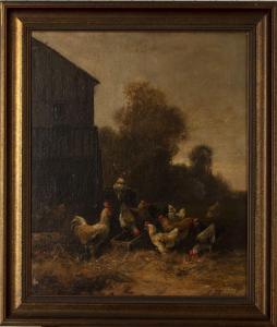 MARÉCHAL Charles Laurent 1801-1887,Hühnerhof,DAWO Auktionen DE 2021-10-08