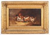 MARÉCHAL Charles Laurent 1801-1887,Hühnervolk um eine Futterschale,Von Zengen DE 2008-11-28
