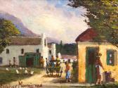MARAIS Luther 1935-2010,Village Scene with Figures & Chickens,2005,5th Avenue Auctioneers 2017-12-03