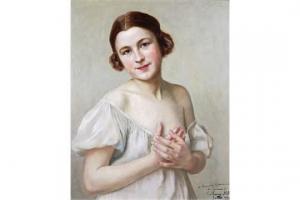MARAIS MILTON Victor 1872-1948,Portrait of a young lady,1935,Woolley & Wallis GB 2015-06-03