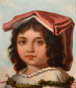 MARASCHINI Giuseppe 1839-1881,head studies of two Roman children,John Nicholson GB 2024-01-24