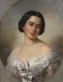 MARASTONI JACOPO 1804-1860,Frauenbildnis,1854,Wendl DE 2021-03-06