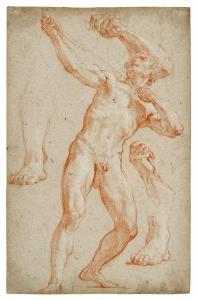 MARATTA Carlo 1625-1713,Sheet of studies: a standing male nude pulling a r,Sotheby's GB 2024-01-31