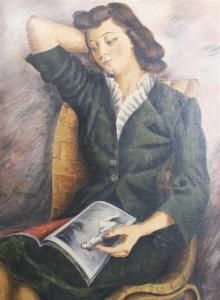 MARAZ Roman 1911-1979,Woman Reading in a Mathsson Chair,1942,Hindman US 2009-05-04
