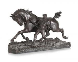 MARAZZANI VISCONTI Agostino, Count 1853-1914,cavallo e fantino,Meeting Art IT 2019-09-21