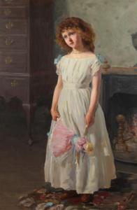 MARBLE John Nelson 1855-1918,PORTRAIT OF YOUNG GIRL WITH DOLL,1890,Sloans & Kenyon US 2013-04-19