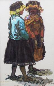 MARC Jean 1900-1900,Pérou, Jeunes Femmes de Pisac,20th century,Eric Caudron FR 2019-03-22