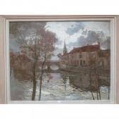 MARCEL CLEMENT Marie 1873,Le village au bord de l\’eau,1873,Herbette FR 2017-06-11