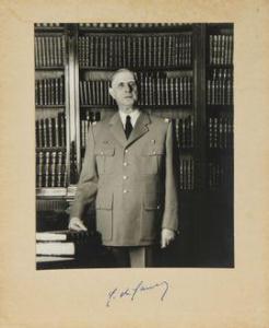 MARCEL Jean Marie 1917-2012,PORTRAIT officiel du Général de Gaulle, en uniform,Libert FR 2021-04-08