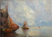 MARCETTE Alexandre 1853-1929,Barques sur l’’Escaut,VanDerKindere BE 2014-03-18