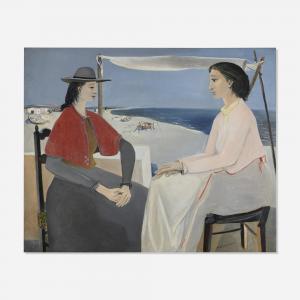 MARCHAND Andre 1877-1951,Tête-à-tête sur la plage,Toomey & Co. Auctioneers US 2023-10-10